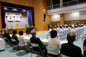 実習3病院や関係各位のご臨席とご祝辞をいただきました。